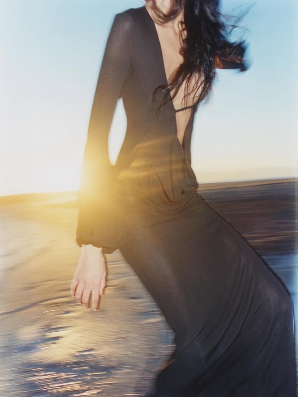 At First Sight Arashi Dress in Black Maxi Gown Elegant Ethereal Witchy Medieval - Picture 2 of 8